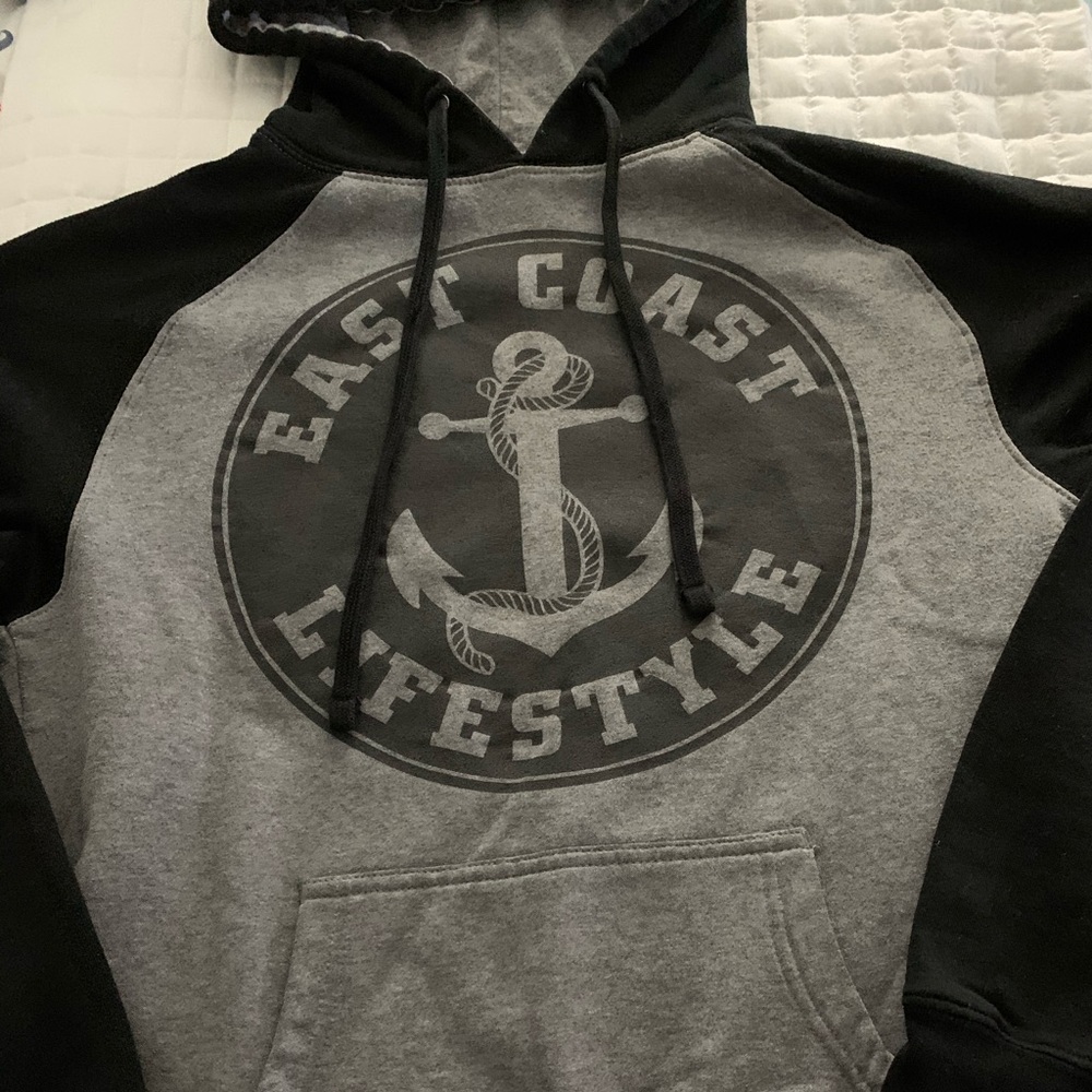grey and black east coast hoodie